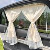 Cotton Embroidered Universal Car Curtain Cover Born Baby Side Window Sunshade Curtain Uv Protection For Kids Travel Outdoor