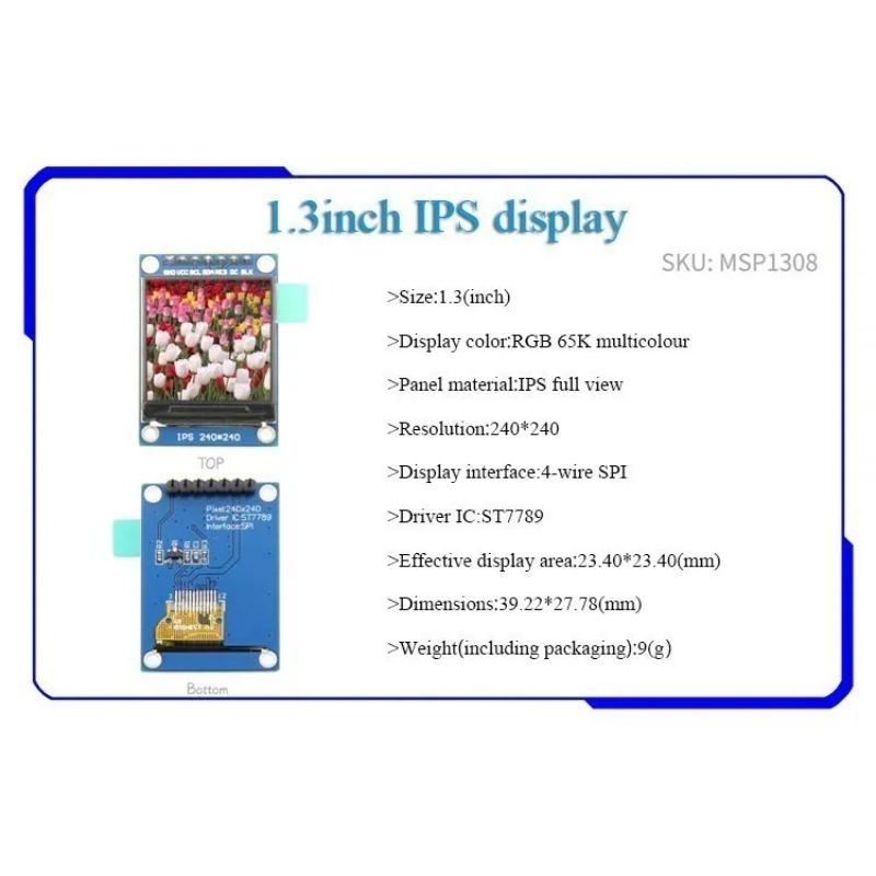 0.96/1.14/1.28/1.3/1.54/1.69/1.9/2.0 Inch IPS TFT LCD OLED Display Module for  Ardunio Raspberry Pi  Stm