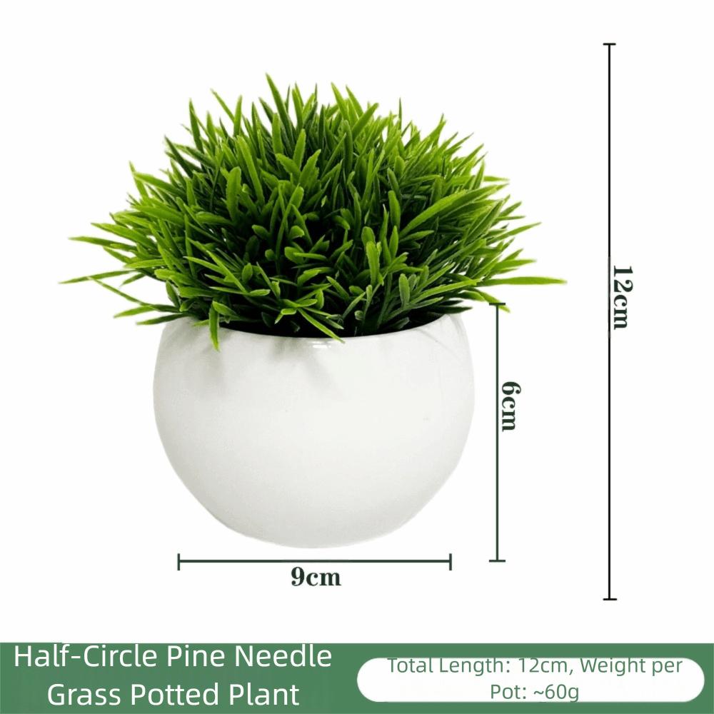 

Wedding Party Decortion Artificial Plants with Pot Fake False Plants Potted Green Bonsai Office Style 1