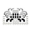 Aluminum Intercooler Pipe Kit, 12 Pieces, Compatible with Ford 6.0L (2003-2007)