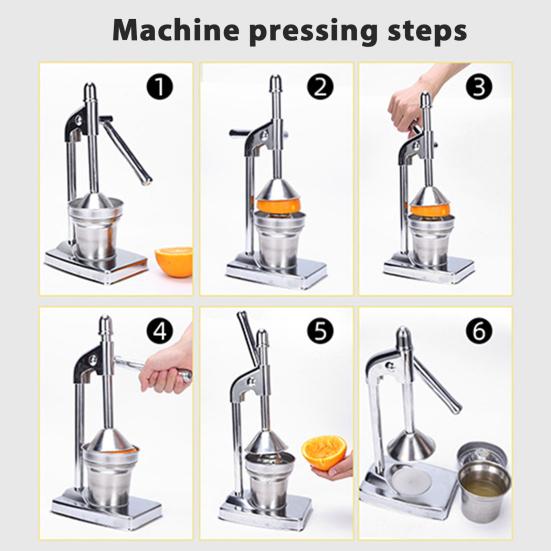 Manual Hand Press Stainless Steel Juicer Heavy Duty Citrus Lemon Squeezer for Orange Lime Easy To Clean Home Kitchen Helper