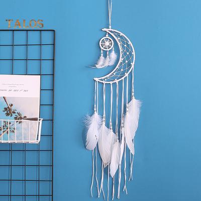FLH Moon Feather Lapač snů Závěsná nástěnná dekorace na ubytovnu