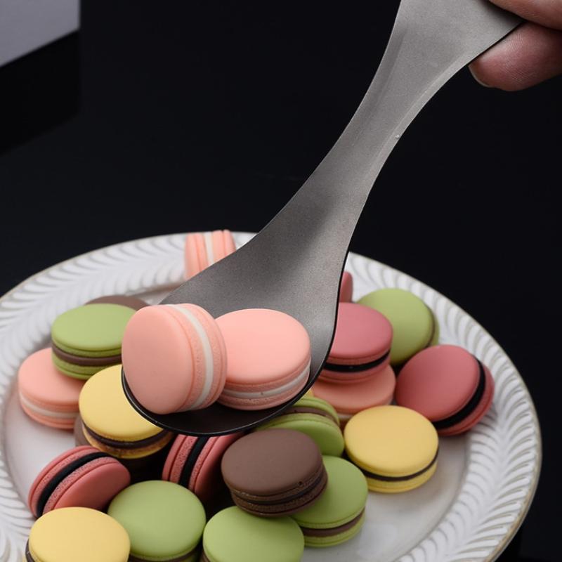 Titanium Alloy Outdoor Portable Multi-Function Fork Spoon Camping Dual-Purpose Spoon Suitable For Hiking Picnic Travel