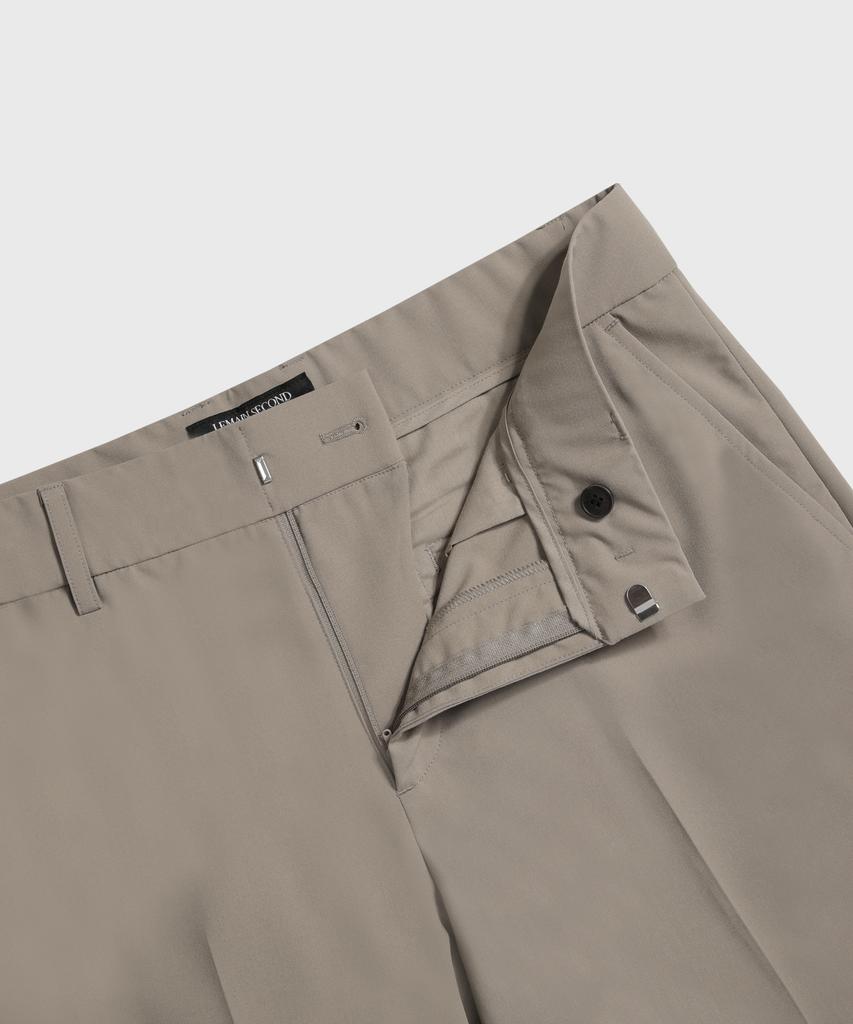 LEMAIN SECOND Minimal Tapered Hidden Banding Slacks [Beige]