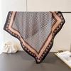 French Retro Imitation Silk Printing Square Scarf Shawl Scarf High-end Neck Small Square Scarf Headscarf Silk Scarf Women
