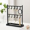 2 Tier Metal Jewelry Display Stand Earring Necklace Holder Organizer Rack Multipurpose Jewelry Storage for Dresser Vanity Table