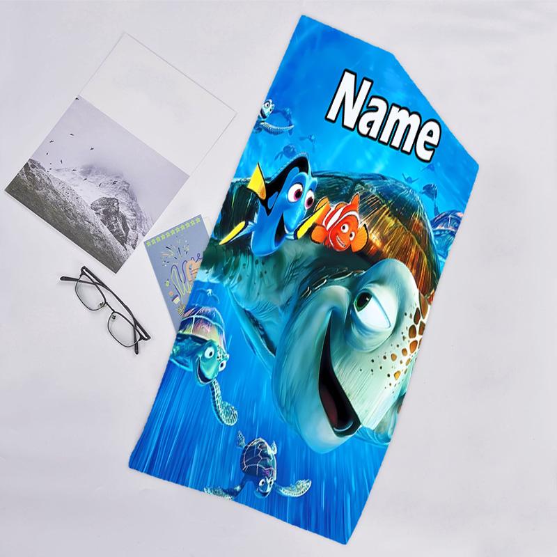 1pc Nemo2 Beach Towel with Custom Name, Beach/Swimming/Bath/Picnic/Camping Towel, Suitable for Seaside Beaches