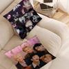 Anpassad P1Harmony KPOP 45*45cm Kuddfodral Kuddfodral Dekoration Kuddfodral Hem Kuddfodral för Soffkudde