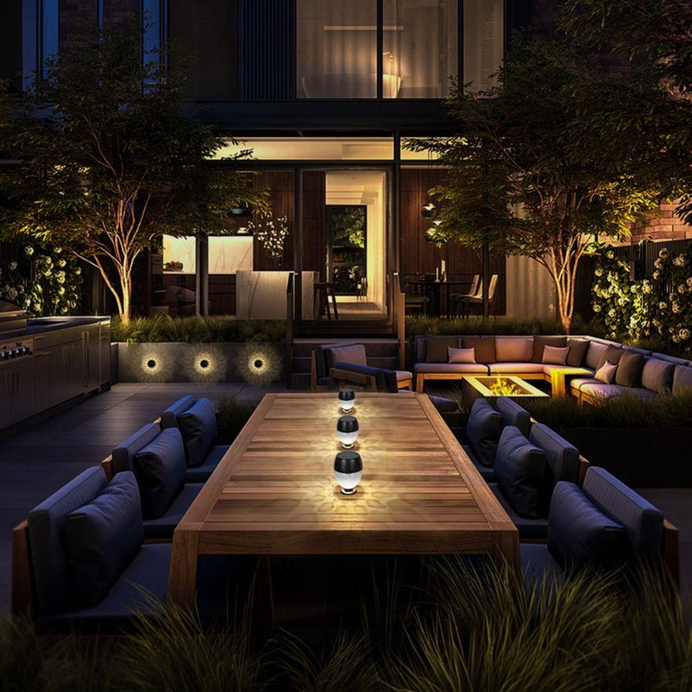 4Pcs Warm Light Solar Garden Light Cute Outdoor Sidewalk Light LED Solar Wall Light Villa