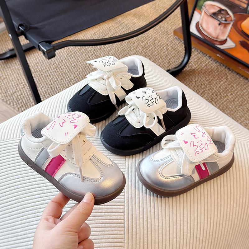 Children's sports shoes 2025 new summer cute shoelaces small multi-flower casual shoes college style running shoes classmates