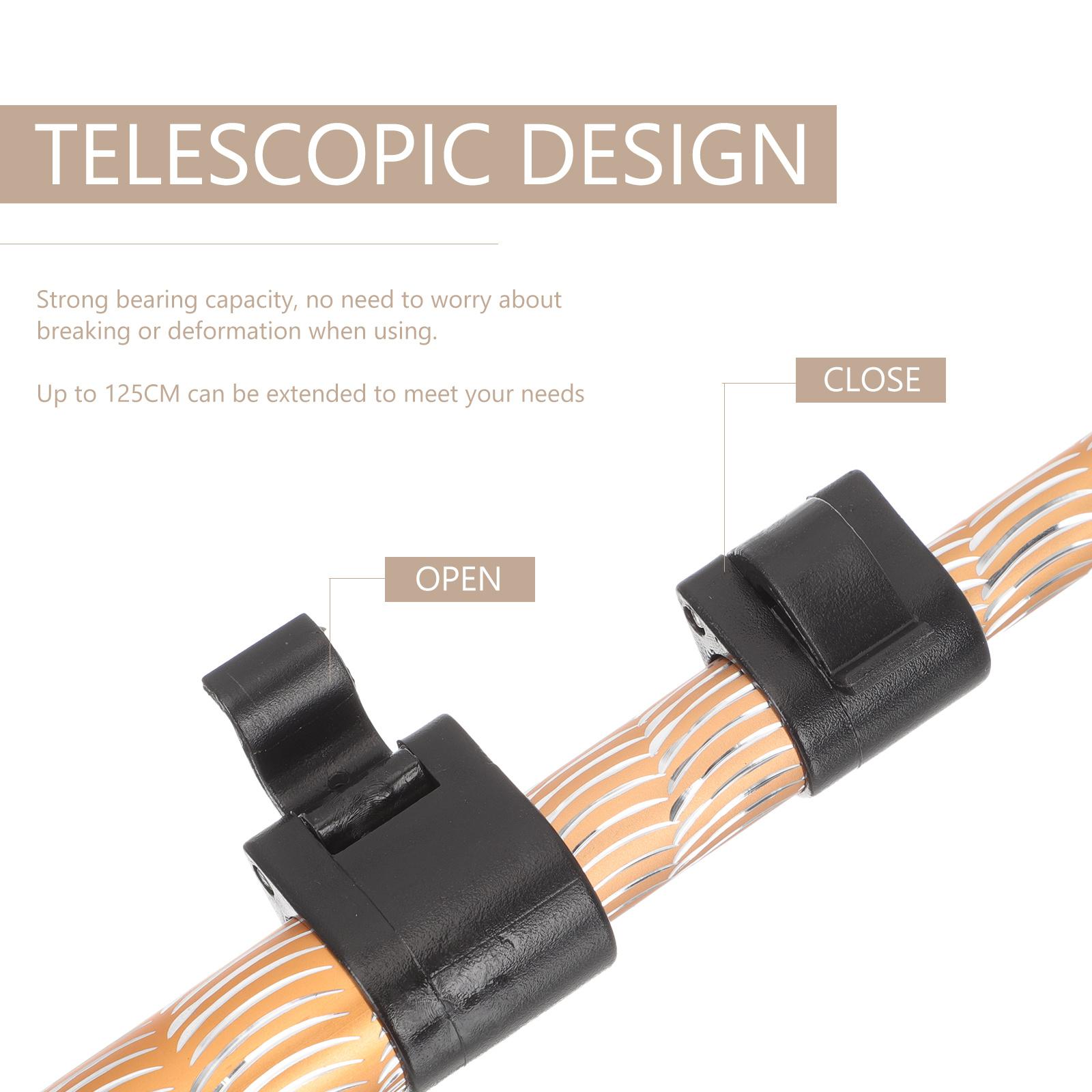 

2pcs Retractable Clothes Reaching Pole Metal Clothesline Rod Adjustable Clothes Fork Pole For Balcony Ceiling Wardrobe other