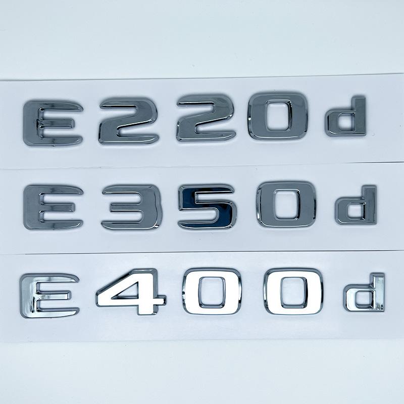 Rstcl5 3D Logo Chrome ABS E200 E300 E320 E220 Emblem Letters Sticker Car Trunk Badge for E-Class 220 200 300 W21