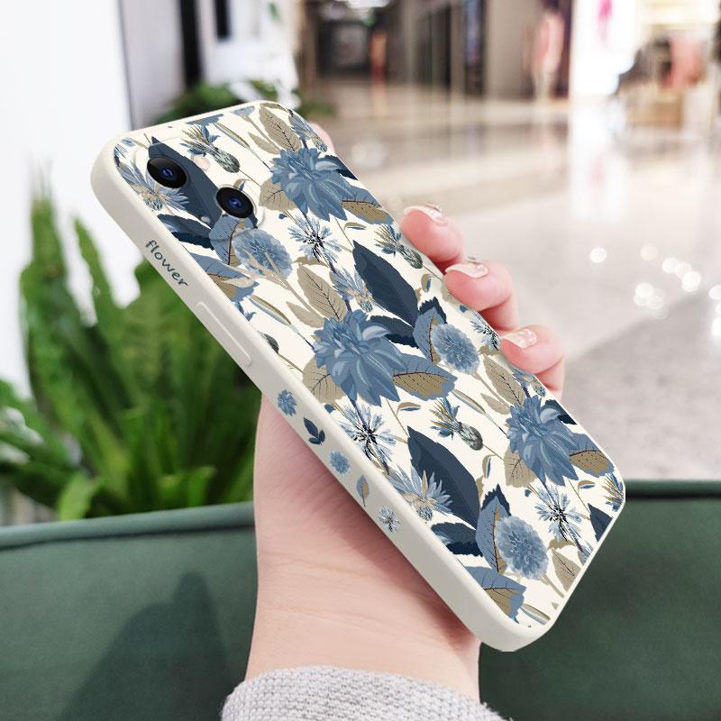 

Firm Flowers Phone Case For iPhone 16 15 14 13 12 11 Pro Max Mini X XR XS MAX Plus Cover iPhone 13