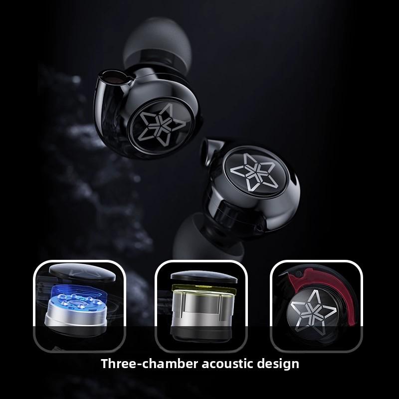 FiiO FH11 In-Ear-Kopfhörer Drei-Kammer-Akustikarchitektur HiFi-Stereo Ergonomie 0,78 mm Abnehmbares Kabel Benutzerdefiniertes Musik-Headset