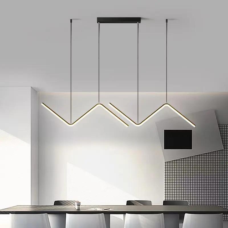 Modern Led Dining Table Chandelier Room Kitchen Bar Hanging Lighting Suspension Design Ceiling Lamp Hoom Decor Pendant Light