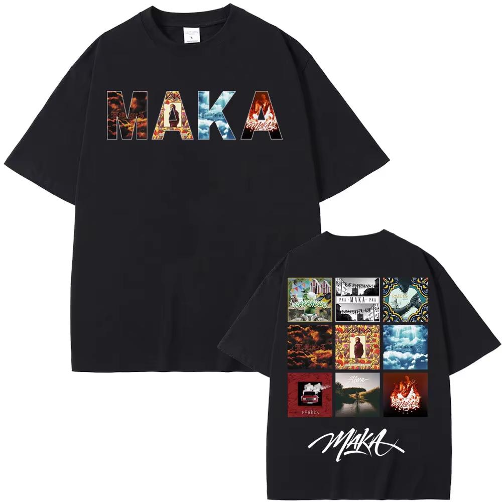 

Rapper Maka Music Album Tour Cover T Shirts Men Women Harajuku Hip Hop Punk Tshirt SpringSummer Top ONeck T Shirt Streetwear 2XL
