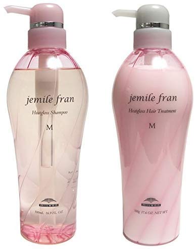 

Milbon Jemile Fran Heat Gloss M Шампунь 500 мл Лечение 500 г Набор [jemile fran]