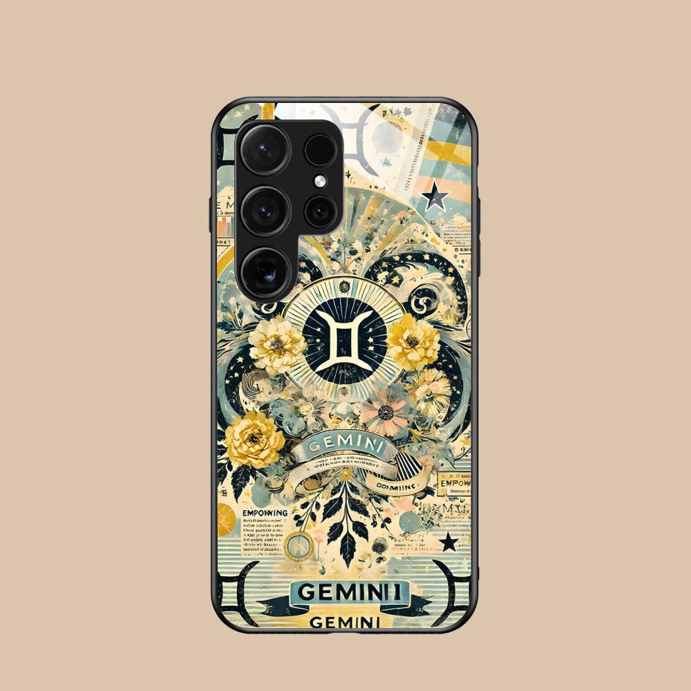 

Знак зодіаку Близнюки Чохол для мобільного телефону для Samsung Galaxy A56 55 54 53 52 51 36 35 34 23 16 15 5G Скляний Кольоровий Чохол Galaxy A55 5G