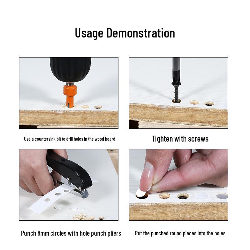 Edge Banding Hole Punching Pliers and Drill Bit Woodworking Tool Set