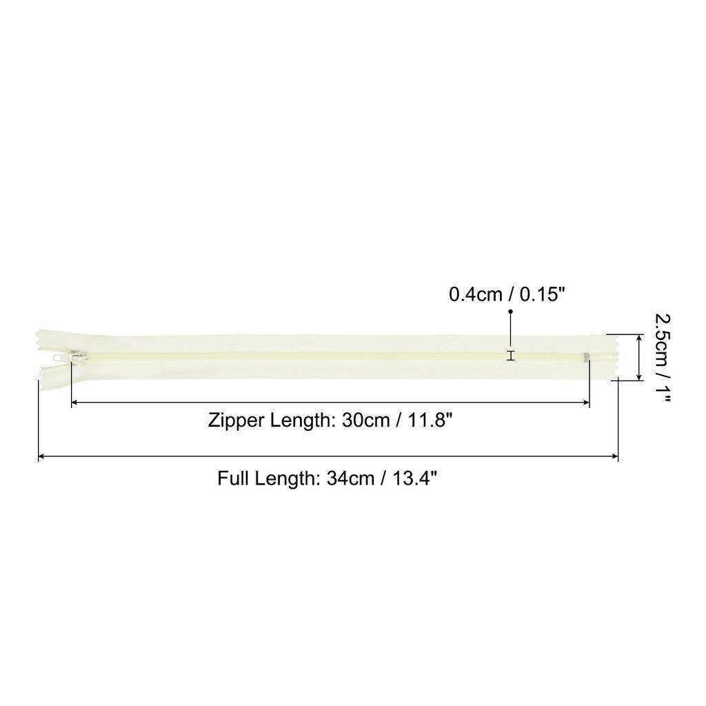 30Pcs #3 Nylon Coil Zippers for Sewing, Close End Sewing Zipper Supplies Bulk Zippers for Tailor Crafts, Dresses, Pillows DIY