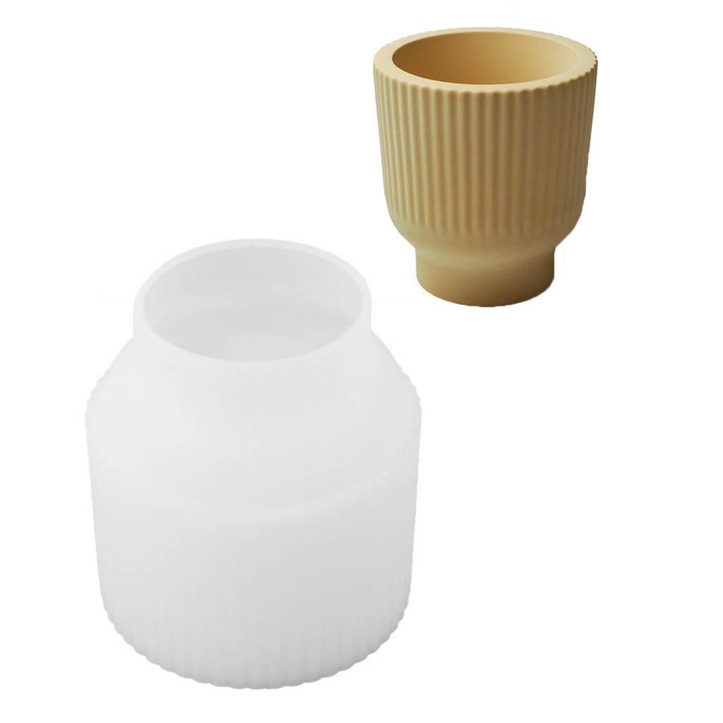 Tea Cup Shaped Silicone Mold Jar Silicone Mold Non stick Easy to Demold for Making Jar Pot Plasters DIY Resin Casting