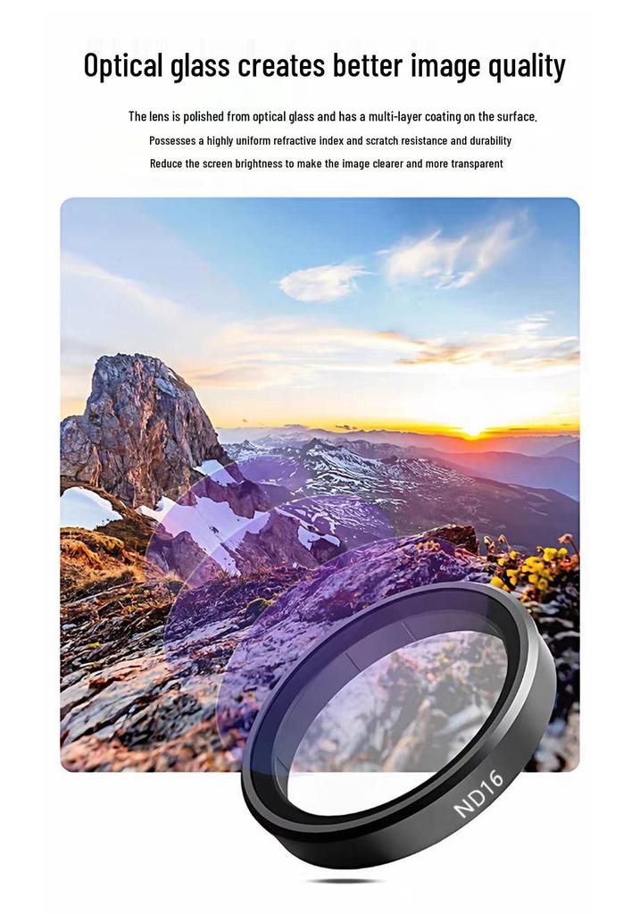 Adjustable ND & CPL Filter for DJI Action 5 Pro/4/3 Cameras