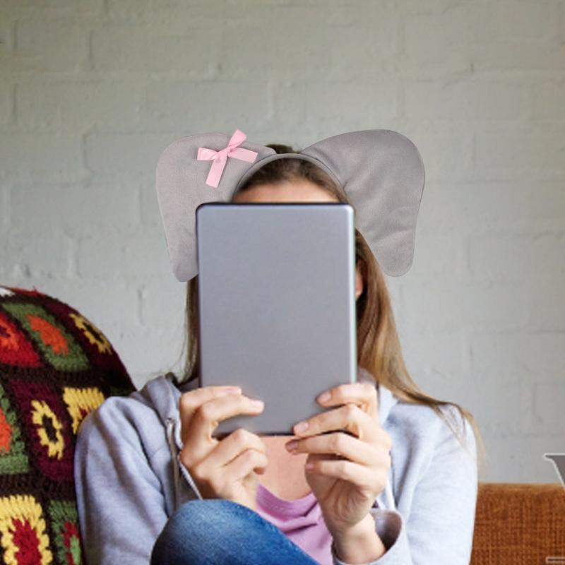 2Pcs Elephant Costume Set Elephant Ears Headband with Elephant Tail for Kids Girls Halloween Cosplay Party Costumes