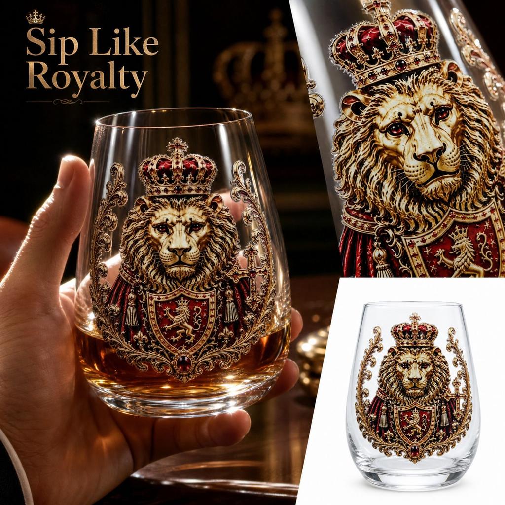 Glass with 3D and - European Tumbler for Home Bar