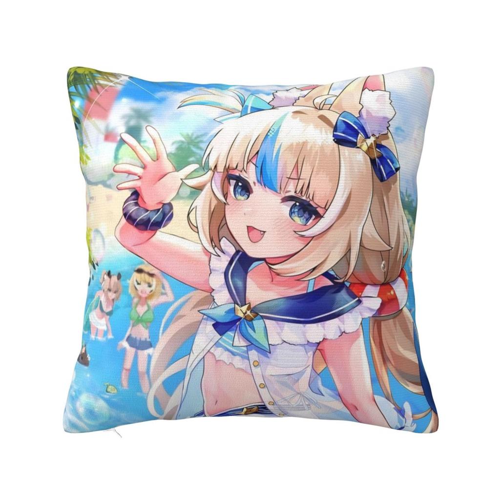 Pillow Cover Gura Gawr Cute Design Cushion Cover Kawaii Pillow Case For Sofa Home Decoration Pillowcases