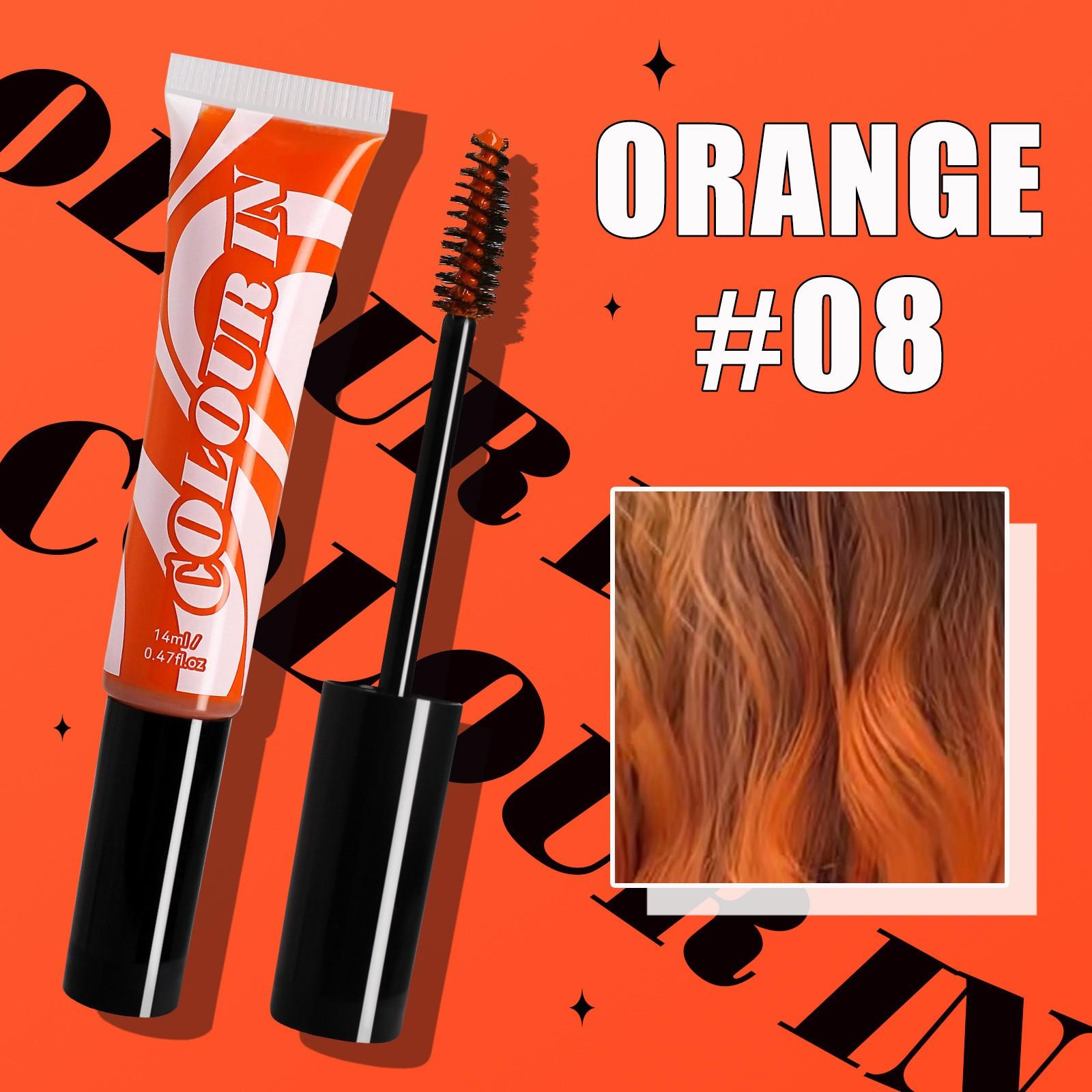 

Одноразовые цветные краски для волос удобны и быстры, не выцветают, портативные краски для волос для сценического макияжа One Size оранжевый