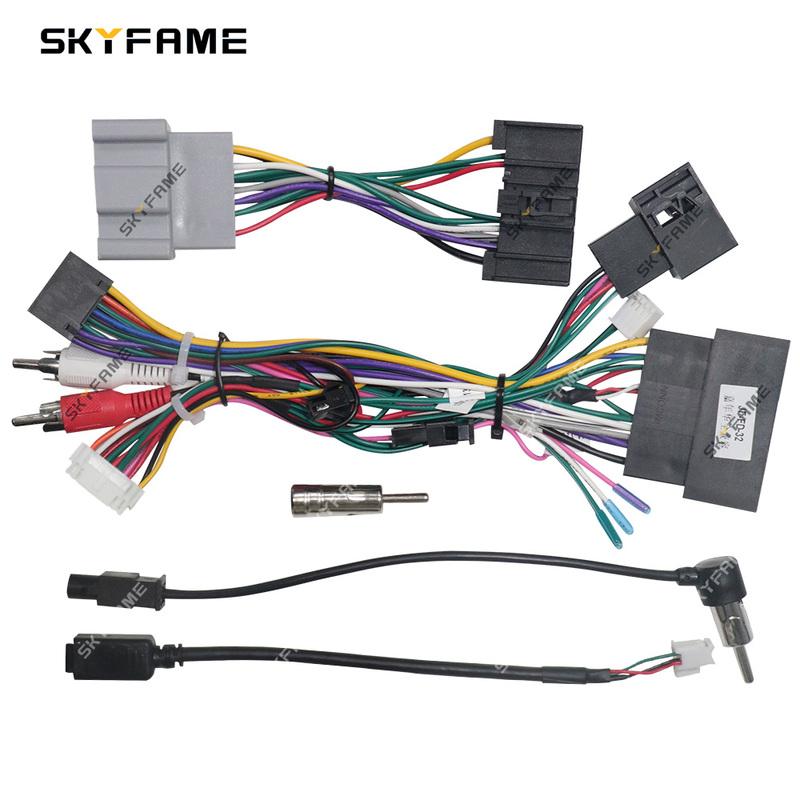 SKYFAME Car 16Pin Wire Harness Adapter Canbus Box Decoder Android Radio Power Cable For Ford Fiesta Ecosport G-RZ-FD61/FD16.10