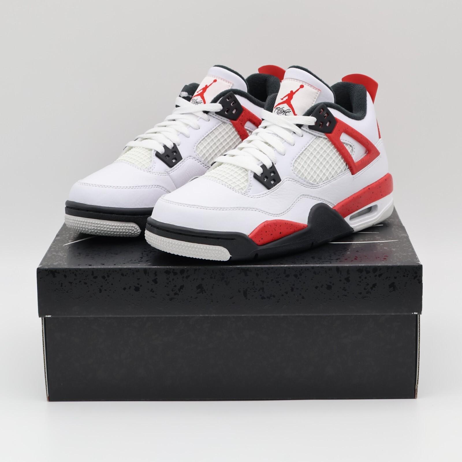 408452-161 Nike GS Air Jordan 4 Retro Red Cement 7Y