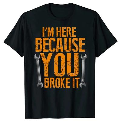 Interesting Maintenance Worker Gift T-shirt Mechanic Men's T-shirt Harajuku Loose Daily Short-sleeved Top