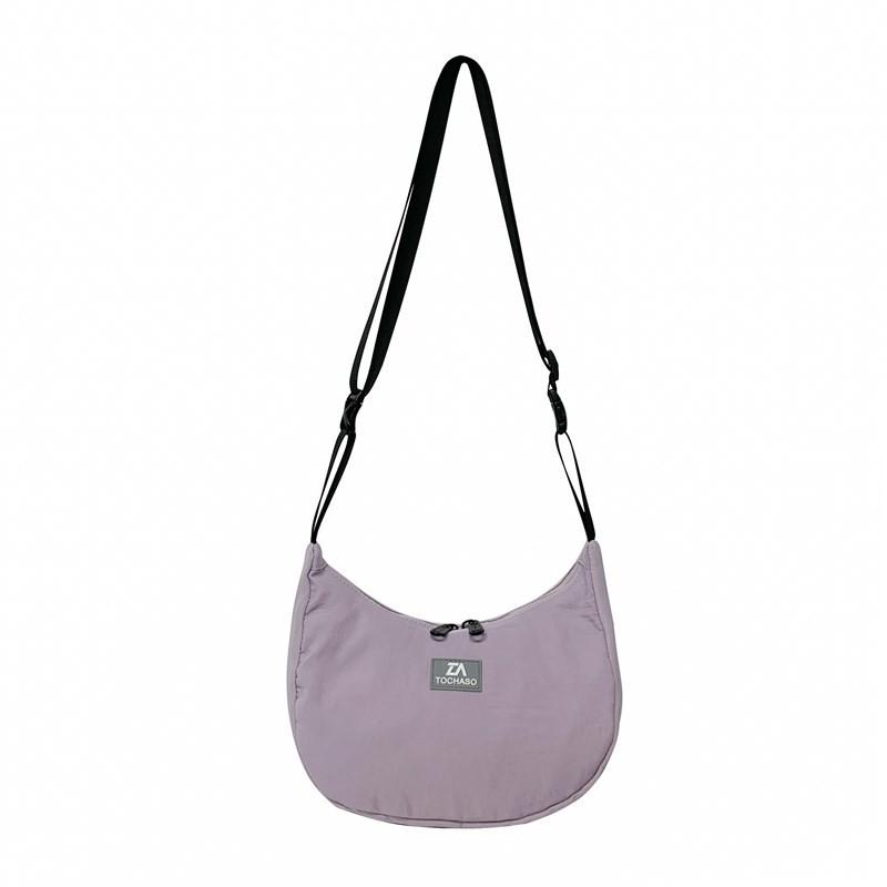 

Детская повседневная холщовая сумка через плечо однотонная с буквенным декором для повседневной носки фиолетовый