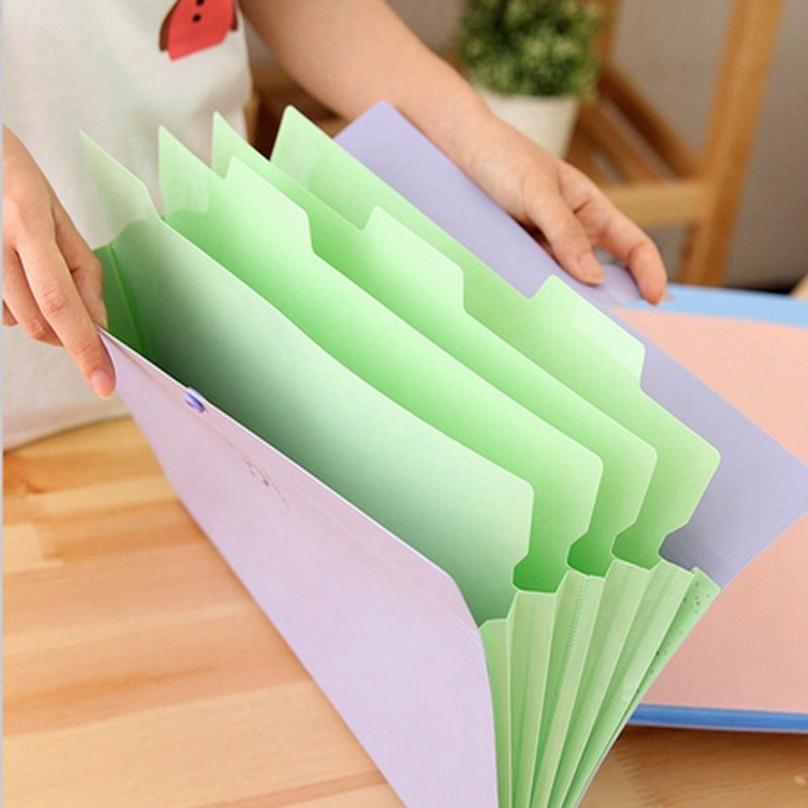 Office Stationery Carpetas File Folder 4 Layers Holder Expanding A4 Document Bag