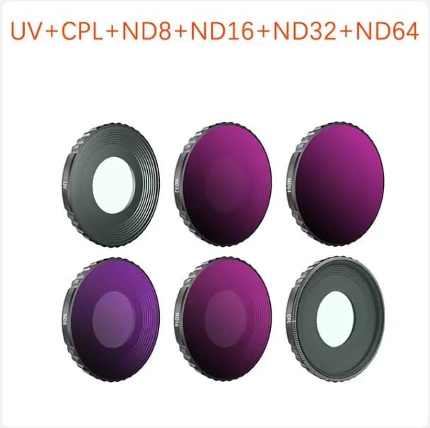 

Набор фильтров для DJI Osmo Action 4, фильтры для объектива камеры, UV CPL ND8/16/32/64, оптические стеклянные поляризационные линзы для аксессуаров Action 4