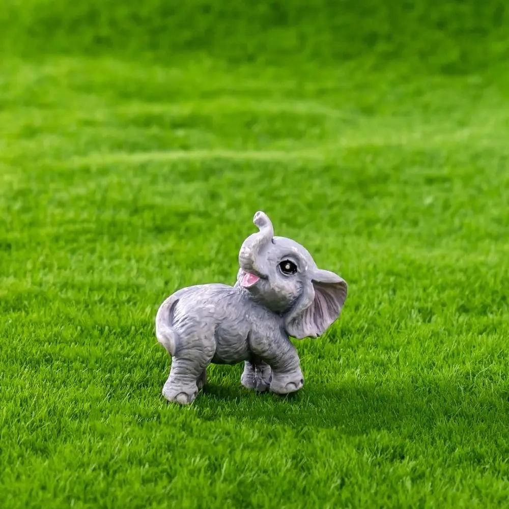 Toy Multicolor Mini Elephant Figurines Cartoon Resin Miniature Elephant Home Decorations DIY Accessories Desktop Knickknacks