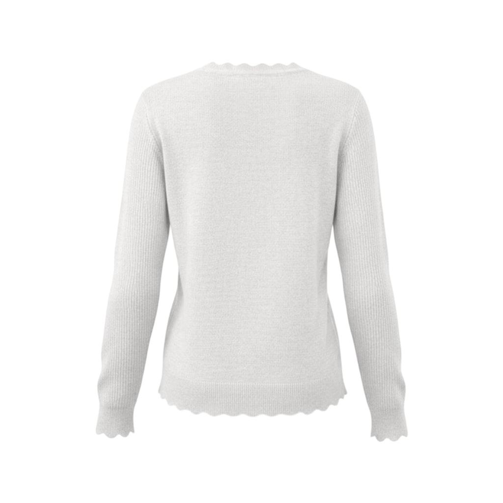 Women's Casual Top with Lace Collar Long Sleeve Fitted Blouse for Everyday Wear