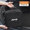 Car Leather Storage Bag High-capacity Auto Trunk Handbag For Renegade Wagoneer Avenger Recon Wrangler JK Gladiator Compass