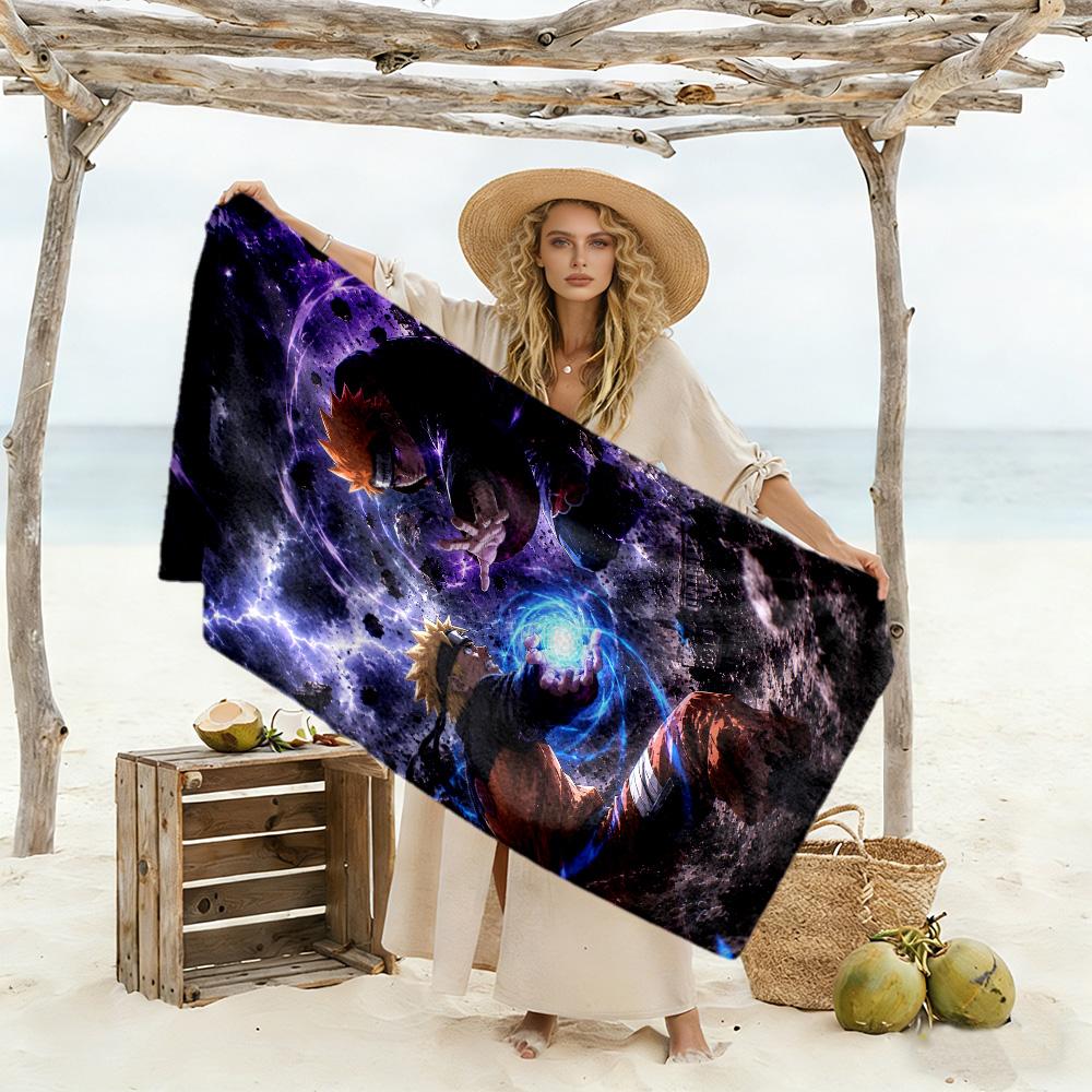 Naruto Beach Towel High Absorbency & Quick-Dry Comfortable Lightweight