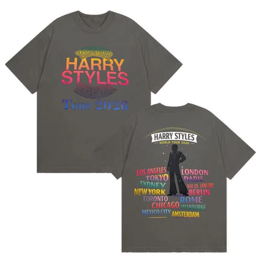 

Harry Styles Together World Tour 2026 Merch T Shirt Unisexs Women Vintage Fashion pure Cotton Tee 2026 Summer Short Sleeved top 4XL