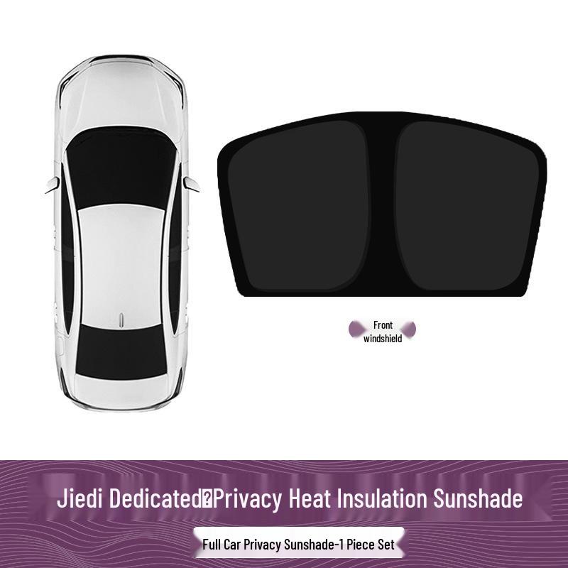 Zhijie R7 Opaque Sunshade: Car Window Heat Insulation Privacy Curtain 