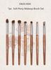 ENZO KEN Natural Pony Hair Wood Eyeshadow Brush Set with Makeup Professional Eye Makeup Brush Travel Brush for Under Nose Eyeliner and Super Soft