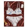 New Sweet Floral French Underwear Two-piece Set with Small Breasts Showing Large Gathering Bra Set Tube Top Underwear Women