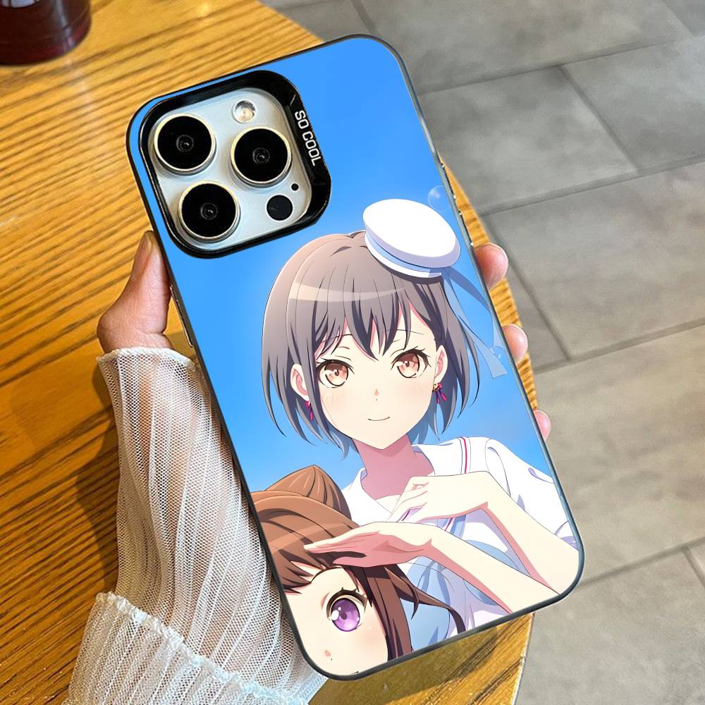 

Anime MyGO T-Tomori Phone Case For iPhone 16 17 15 14 12 13 Pro Max Black Candy Matte Shockproof Cover iPhone16promax