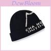 Amerikanische Strickmütze mit Buchstaben Winter Outdoor Cycling Beanie für Damen