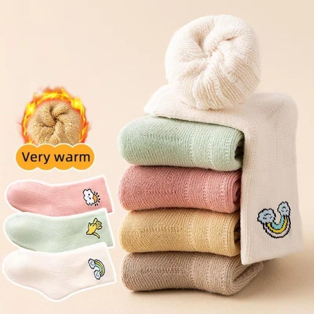 

Plush Newborn Sock Warm Hosiery New Middle Tube Socks Autumn and Winter D 2-5Y
