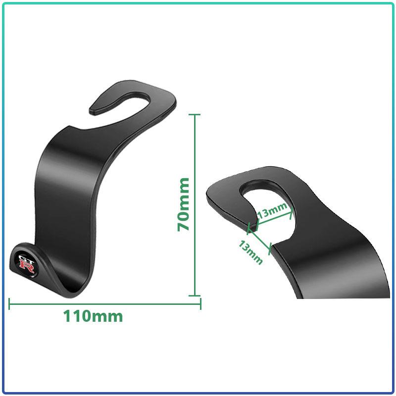 Car Headrest Hooks Hanger Bags Seat Back Holder Clips Auto Fastener For Nissan GTR C210 R30 GTS-R R33 R34 GT-R R35 Nismo
