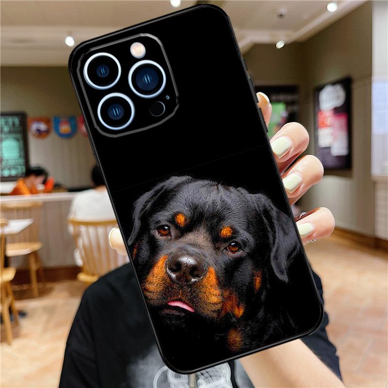 Rottweiler Dog Case For iPhone 17 16 15 14 13 12 11 Pro Max Mini Plus 16e 17 Air Bumper Cover Accessories
