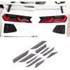 Car Tail Light Vinyl Overlay Tinted Cover Trim Compatible with C8 Corvette Stingray Z51 Z06 2020-2025 Taillights Dark Smoke Wrap Cover Vinyl Decals